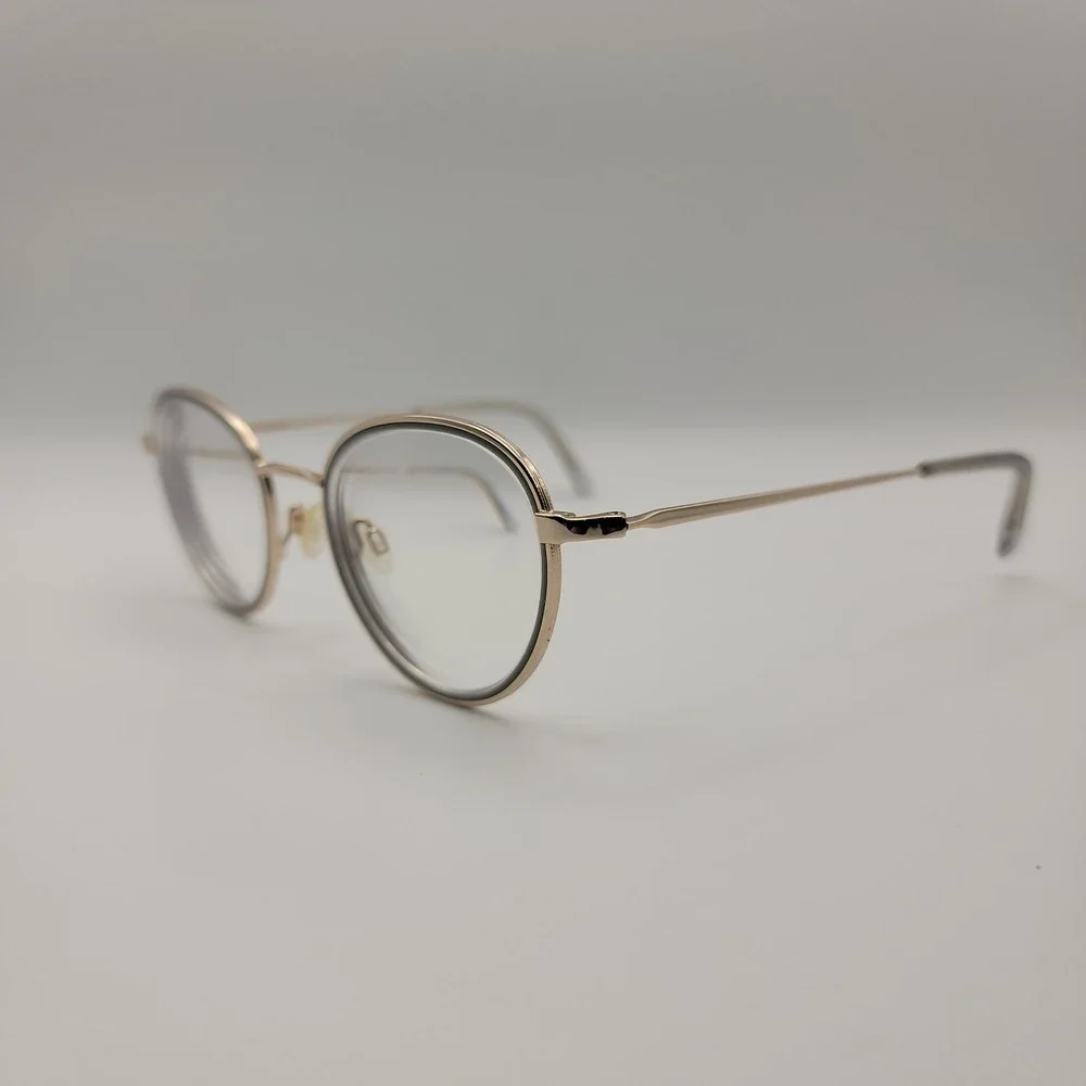 Warby Parker Walsh 5000 Eyeglasses Frames Only 49-20-145 Polished Gold Round